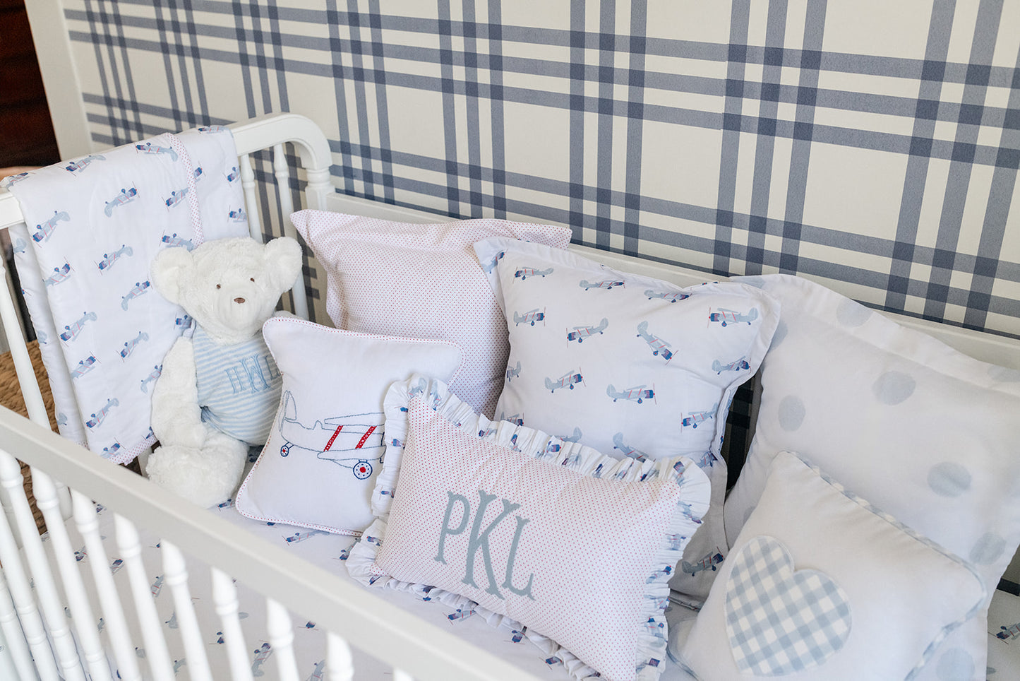 Airplane Print Pillow 20x20