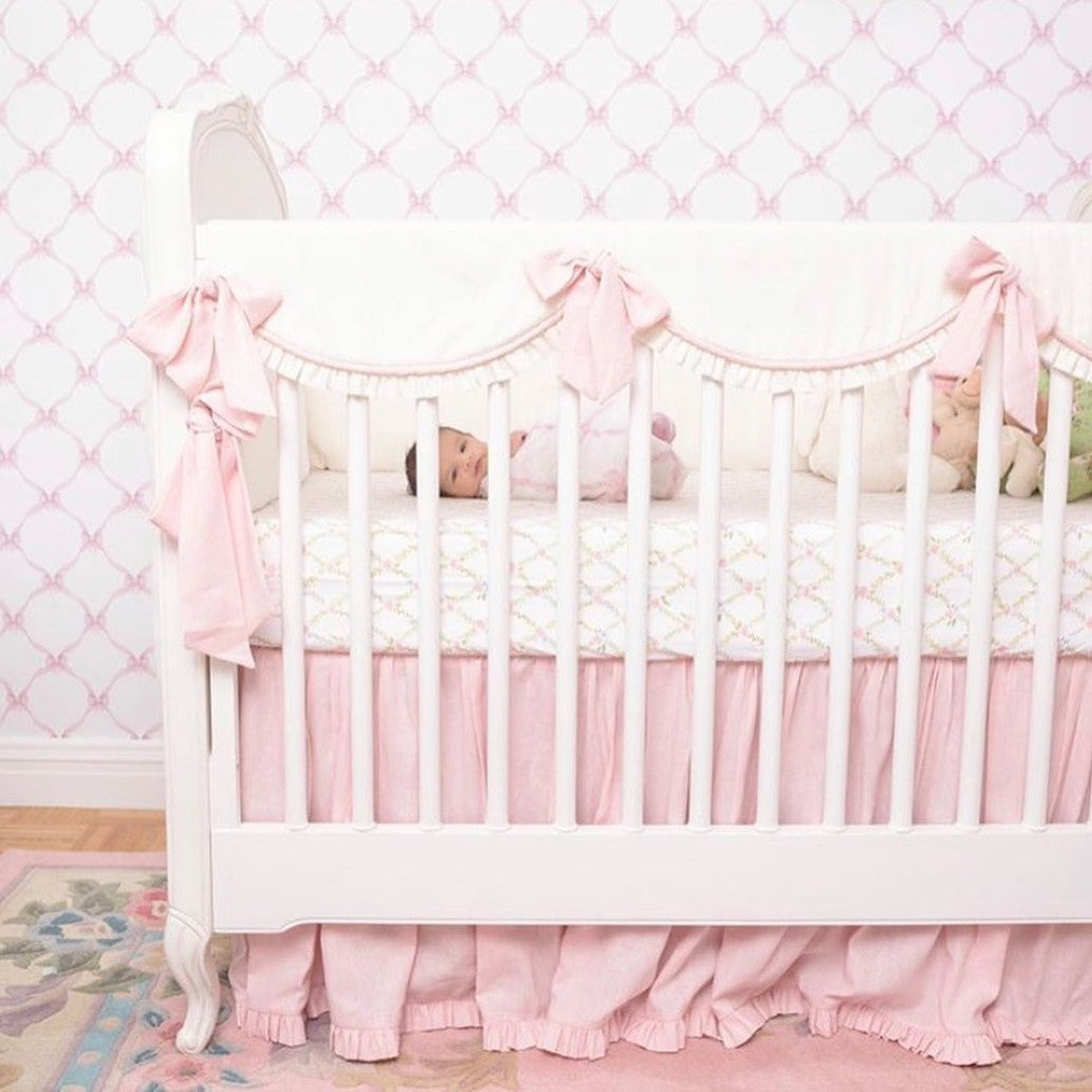 Scalloped Crib Rail Topper – Fireflies Nursery Linens