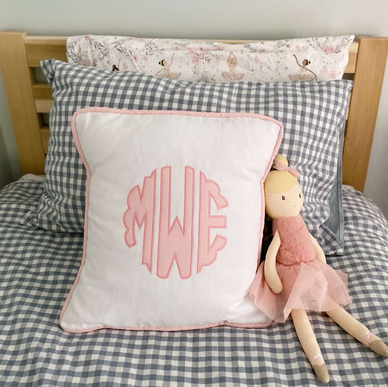 Personalized Applique Monogram Pillow