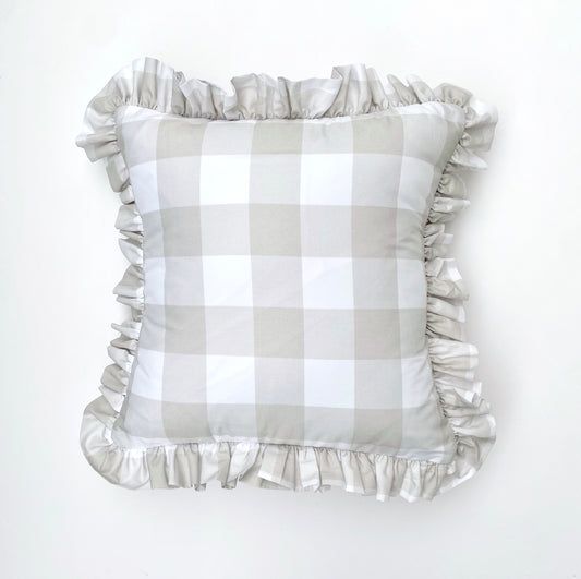 Oat Buffalo Check Pillow 20x20