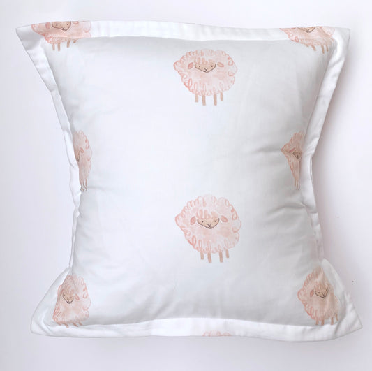 Pink Lamb Pillow 20x20