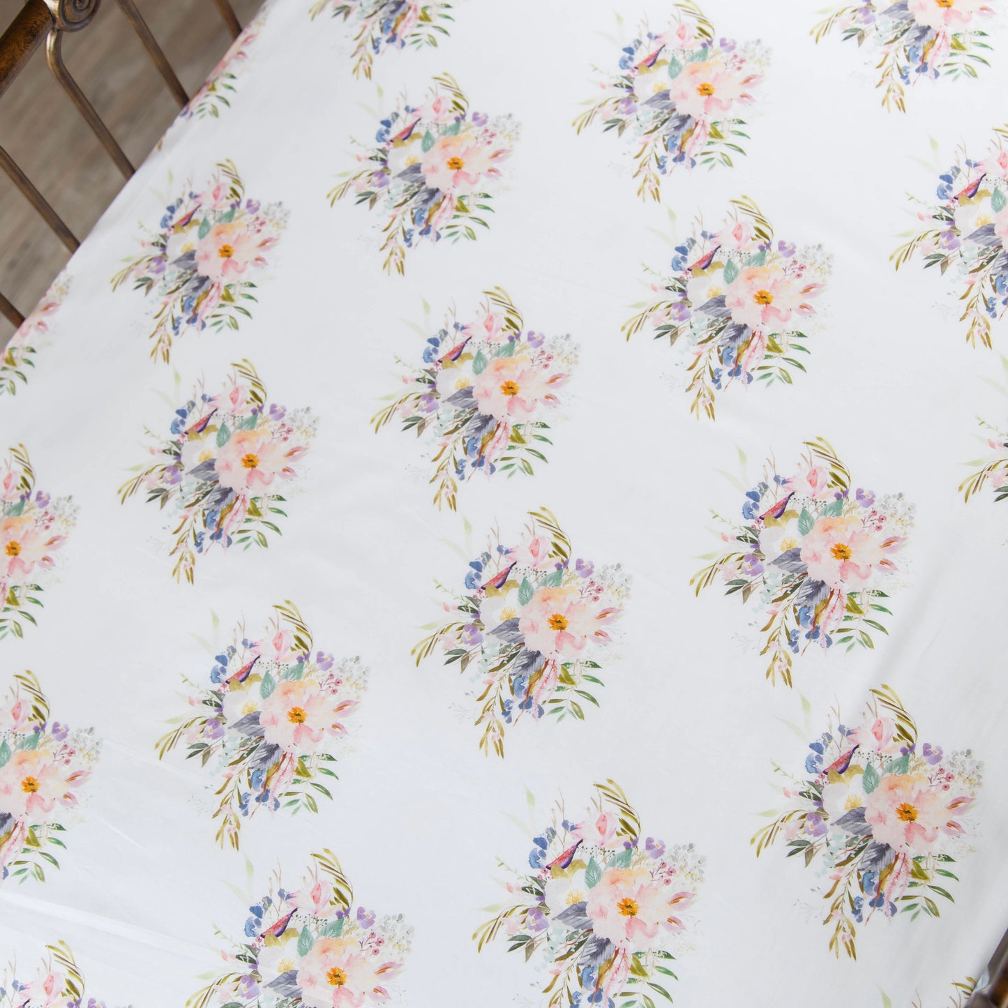 Floral Bouquet Standard Crib Sheet