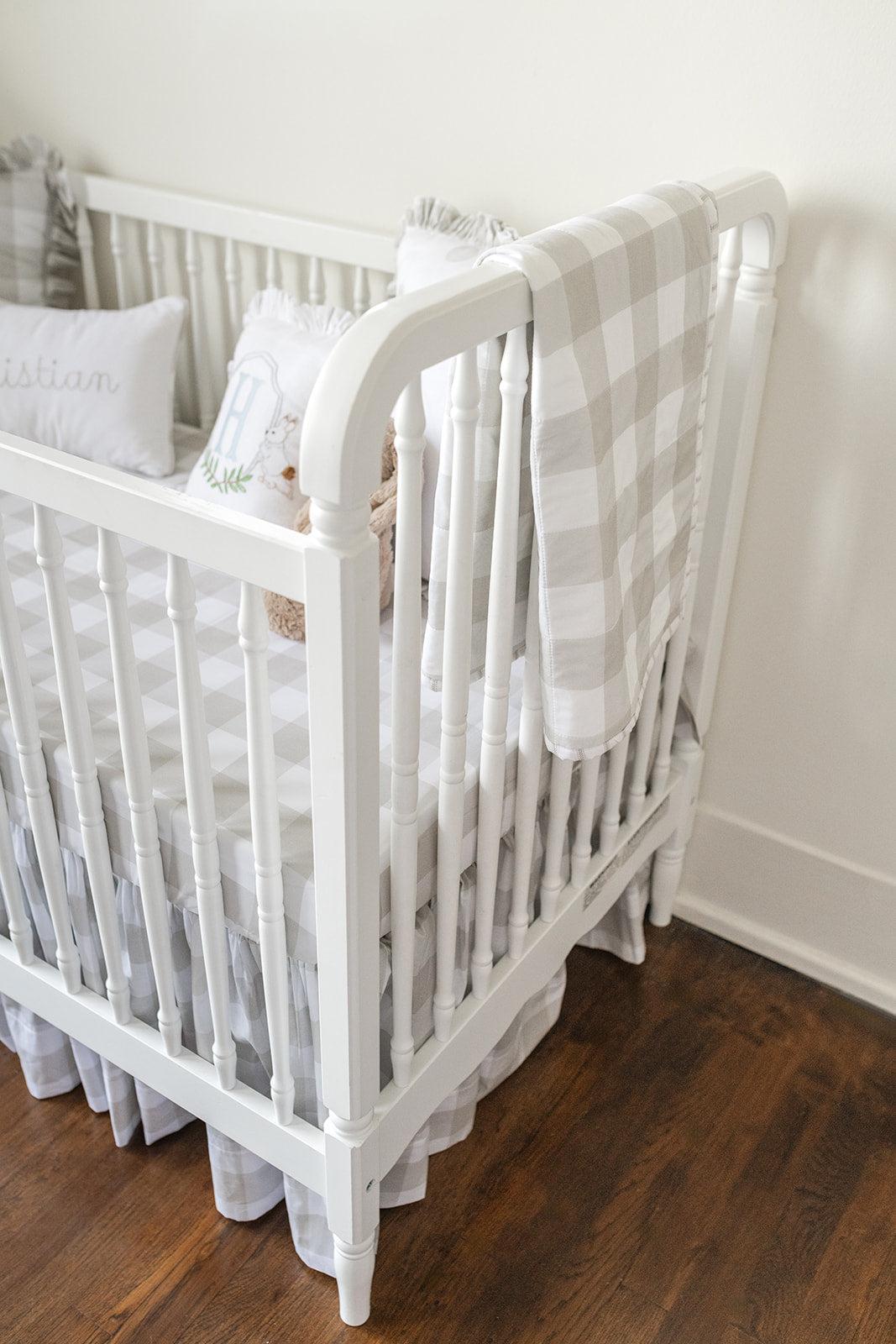 Heirloom Baby Blanket in Oat Buffalo Check