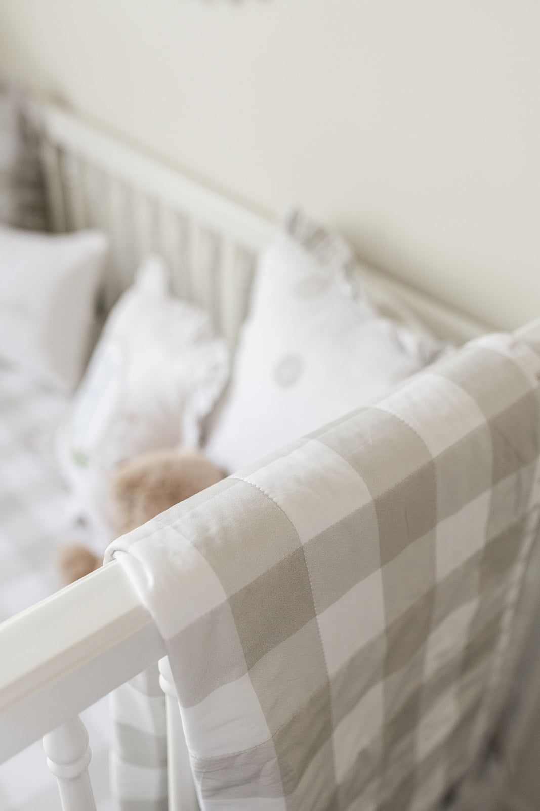 Heirloom Baby Blanket in Oat Buffalo Check