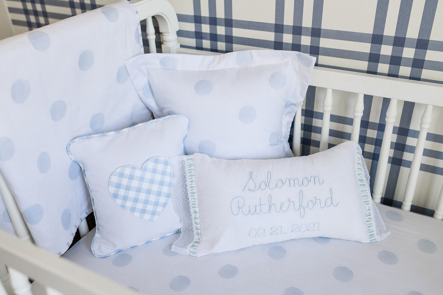 Blue Watercolor Dot Pillow 20x20