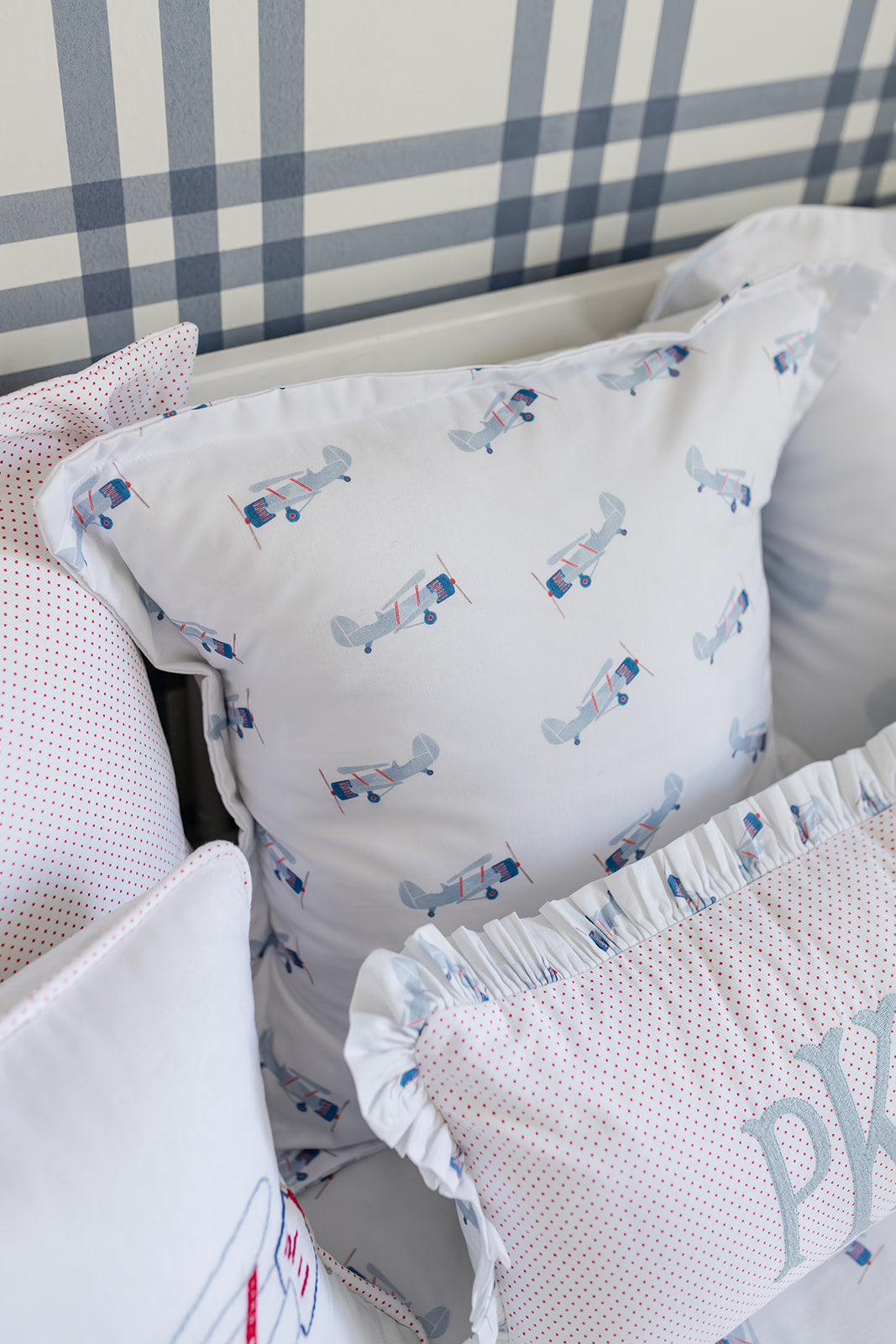 Airplane Print Pillow 20x20