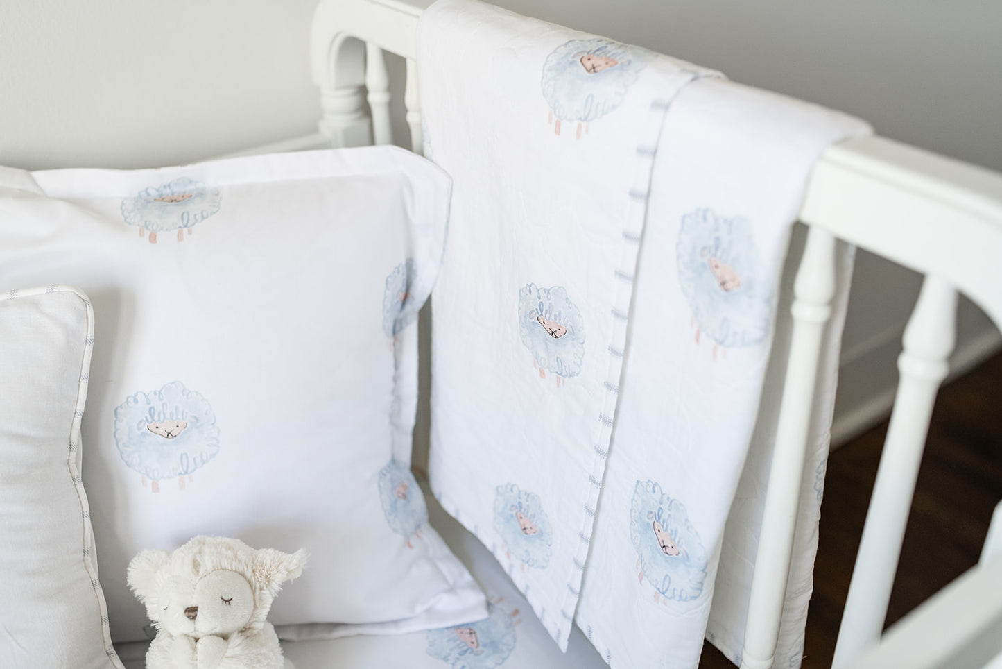 Blue Lamb Standard Crib Sheet