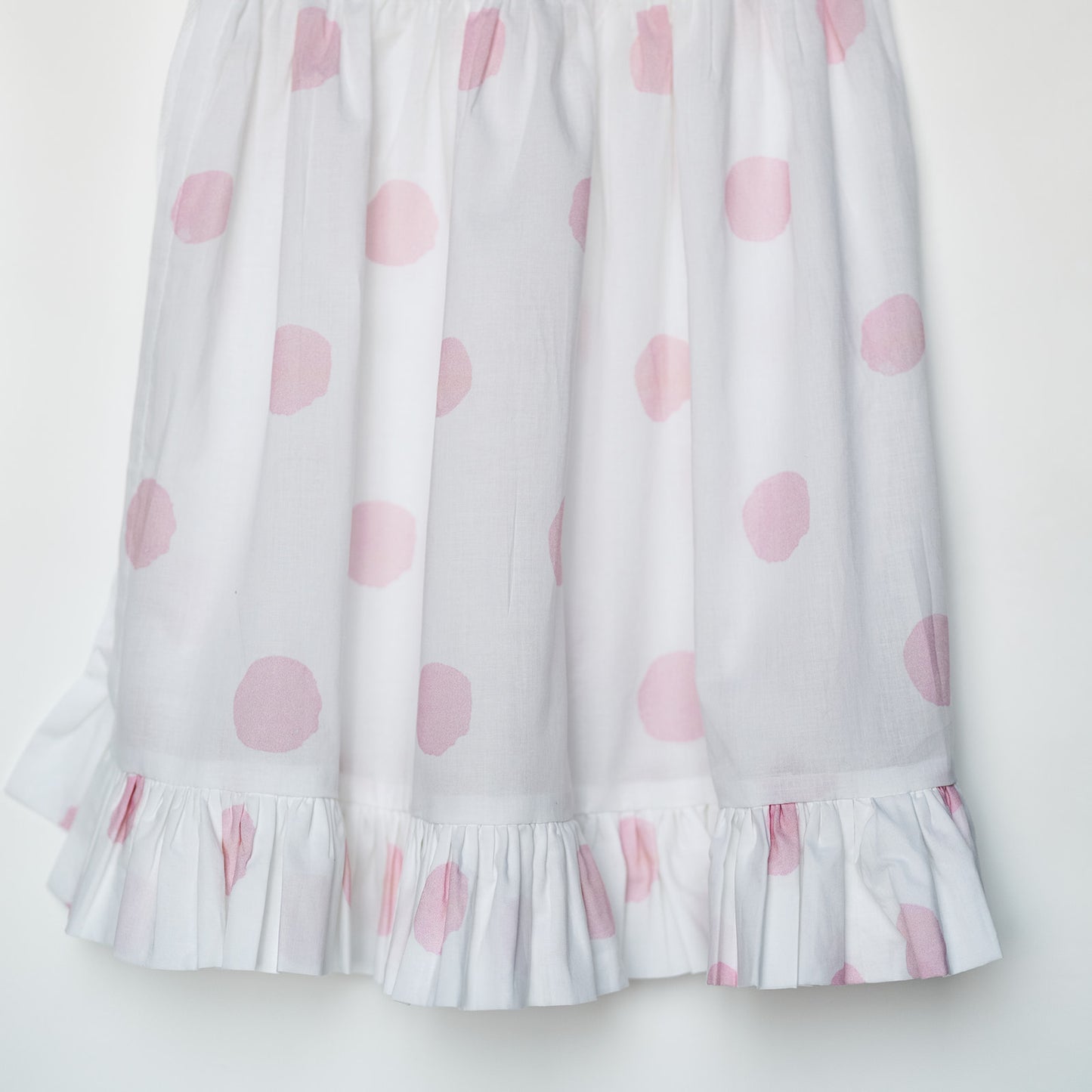 Ruffle Crib Skirt in Pink Watercolor Dot