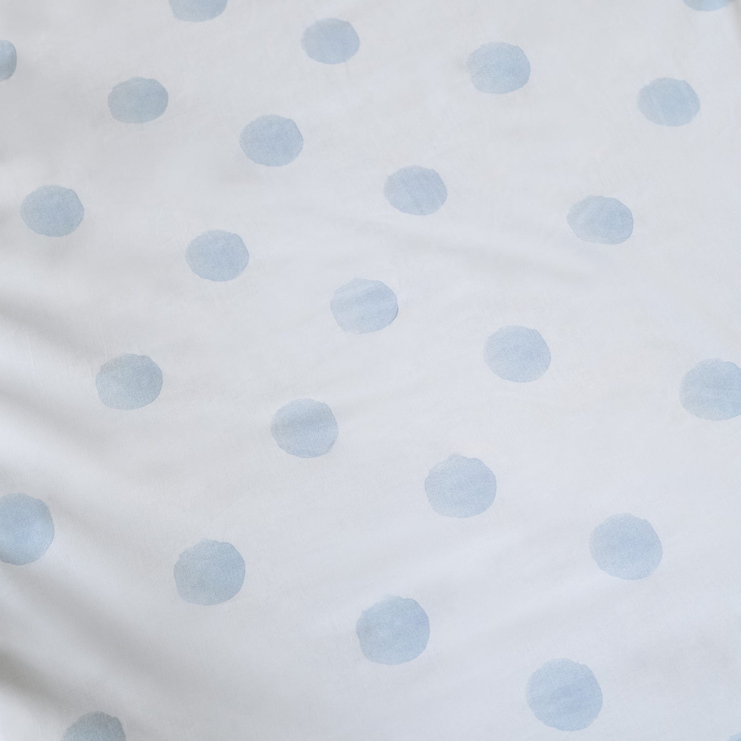 Blue Watercolor Dot Standard Crib Sheet