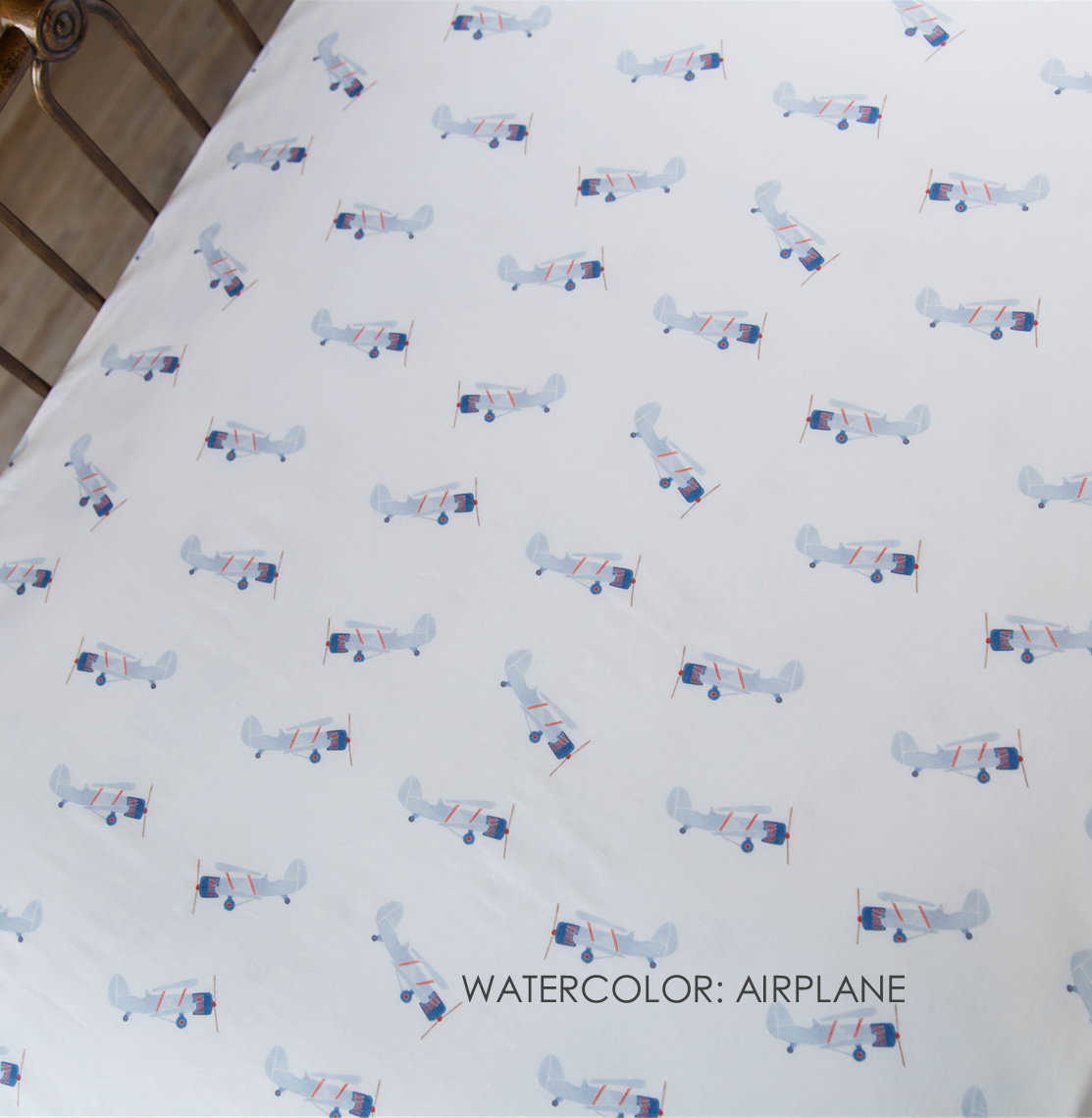 Crib Sheets | Airplane Print