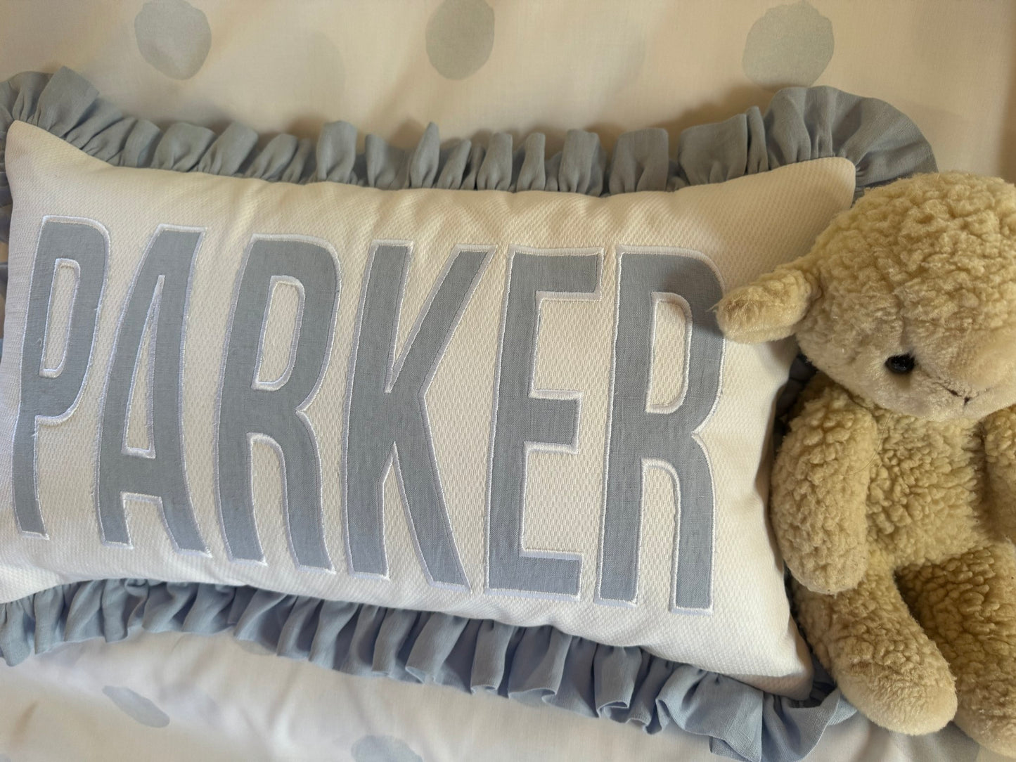 Applique N-A-M-E Pillow