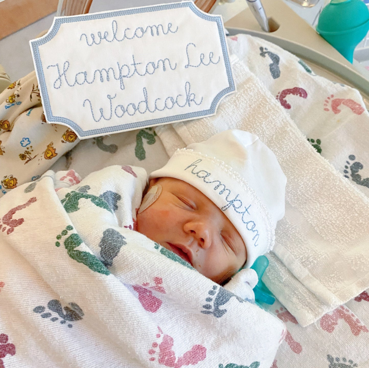 Personalized Newborn Cap