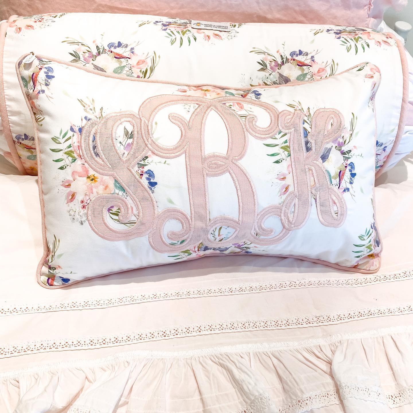 monogrammed pillow shams featured at