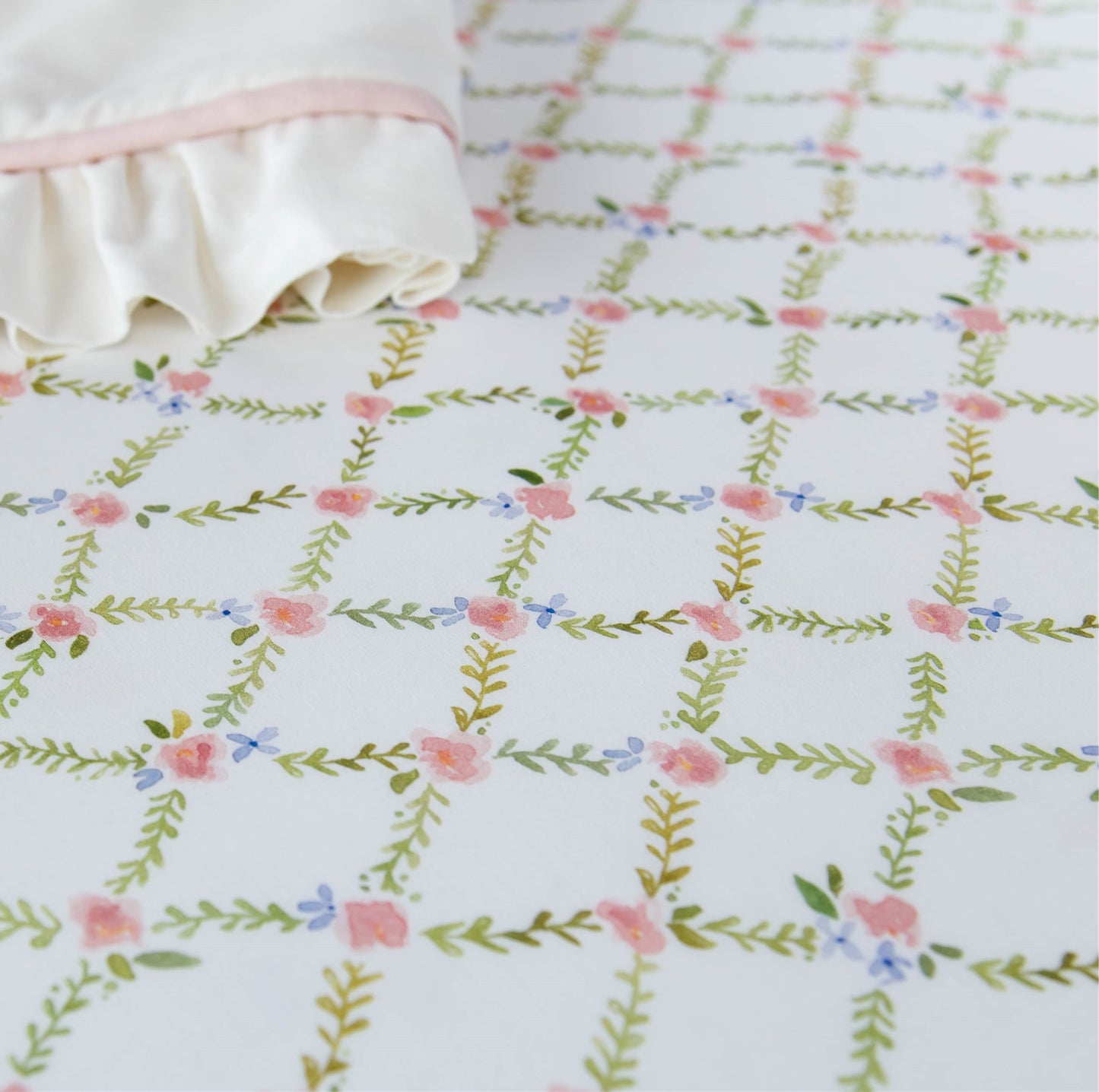 Watercolor Print Fabric : LATTICE