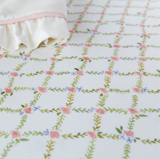 Watercolor Print Fabric : LATTICE