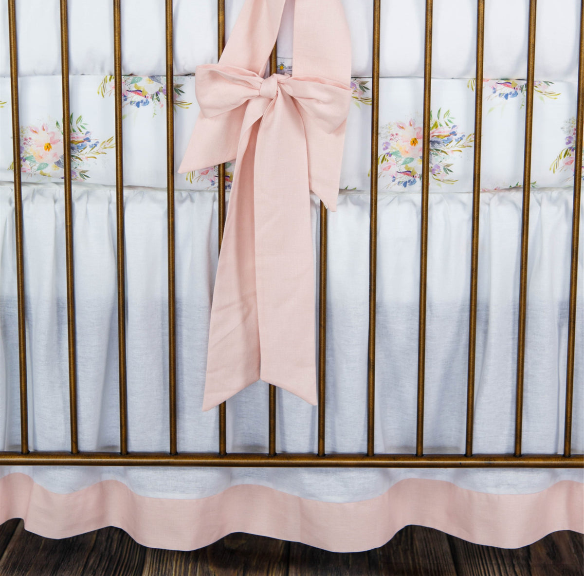 Crib Skirt | Band Edge – Fireflies Nursery Linens