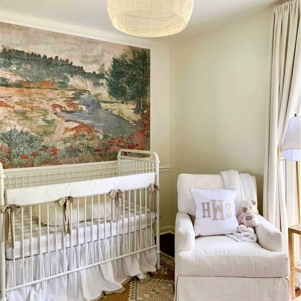 Straight Crib Rail Topper – Fireflies Nursery Linens