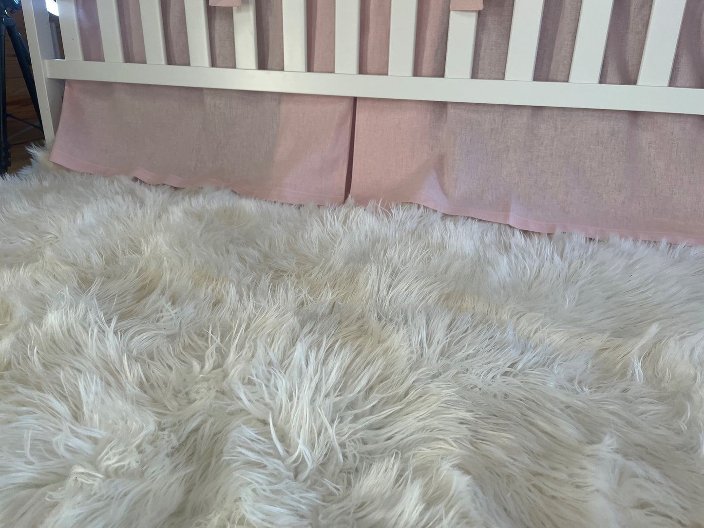 Pink Linen & Lamb Crib Set